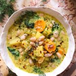 Soupe Vegan aux Haricots Blancs, Pommes de Terre, Citron et Aneth