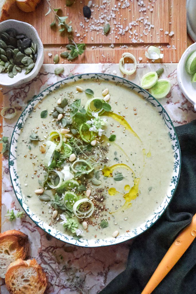 Soupe Vegan Poireaux et Pomme de Terre