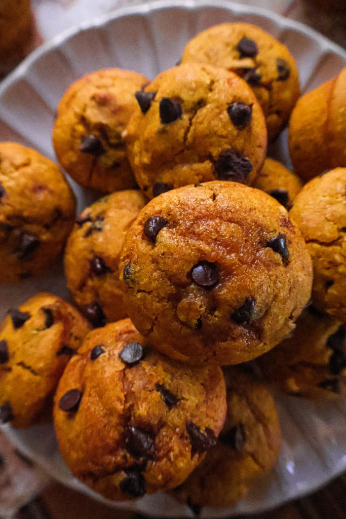 Mini Muffins Vegan Citrouille et Pépites de Chocolat