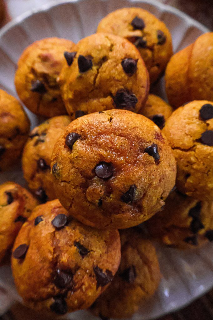 Mini Muffins Vegan Citrouille et Pépites de Chocolat