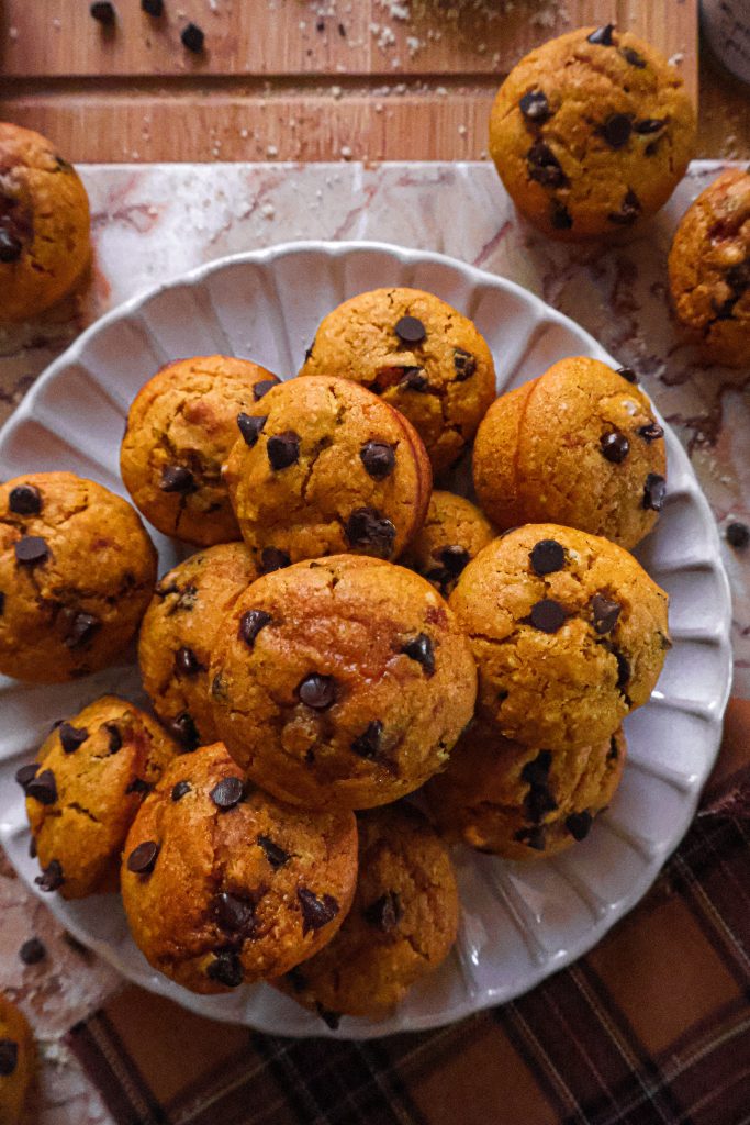 Mini Muffins Vegan Citrouille et Pépites de Chocolat