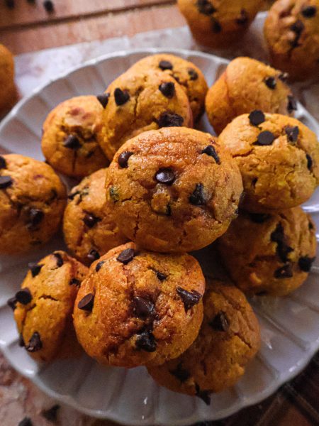 Mini Muffins Vegan Citrouille et Pépites de Chocolat