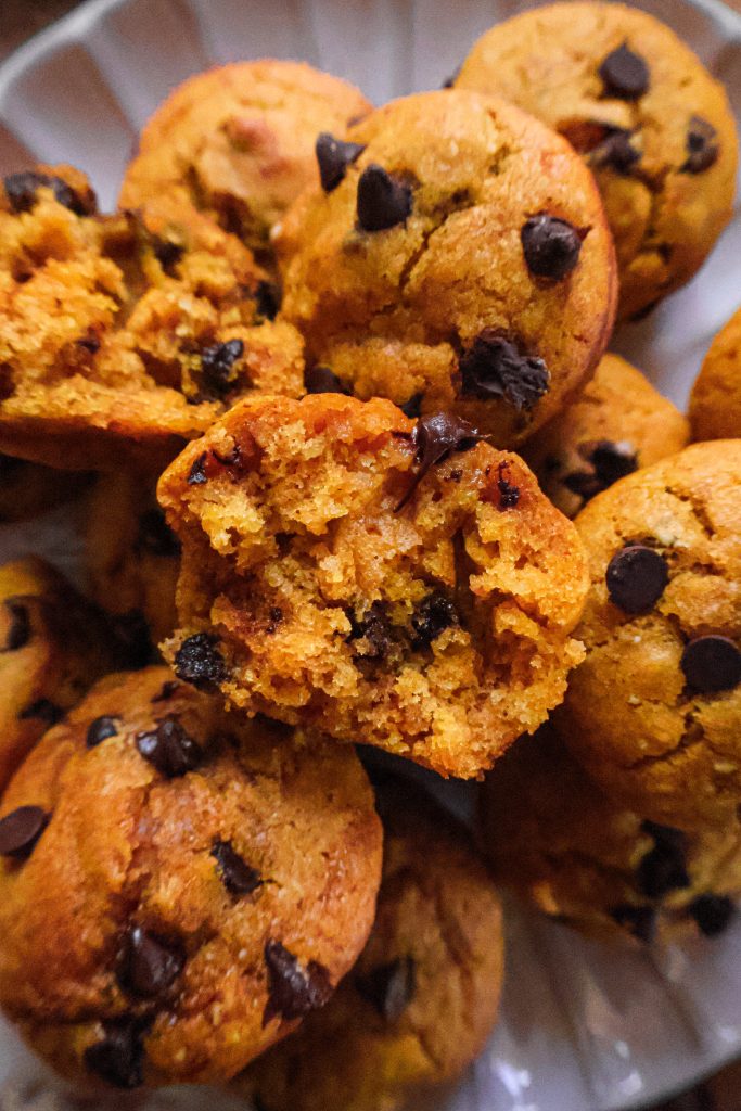 Mini Muffins Vegan Citrouille et Pépites de Chocolat